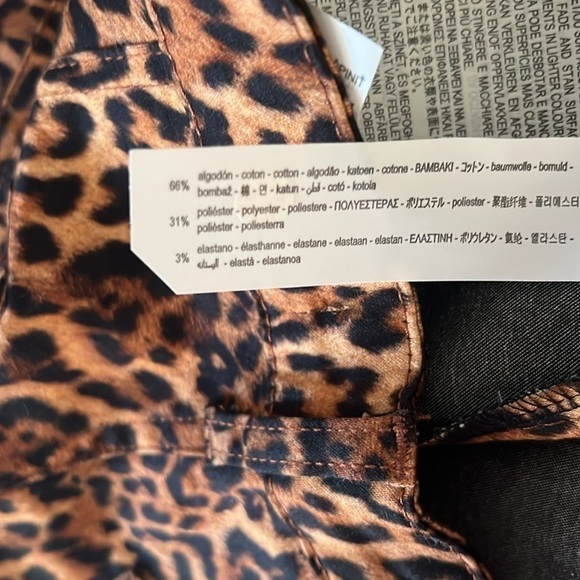 BNWT Zara Leopard Print Skort Zipper Pocket Back Pockets Women Size XS - Picture 7 of 9